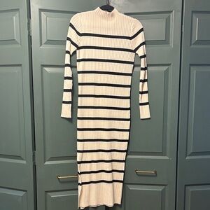 NWOT Maternity Striped Ribbed Knit Dress small